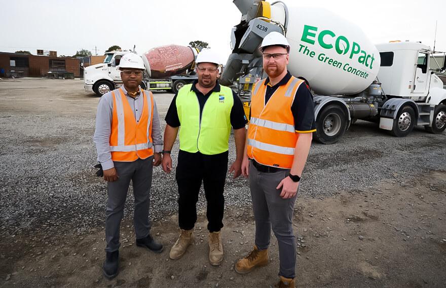 Worker watching at the building
